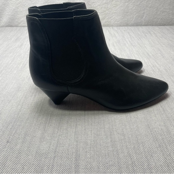 Joie Barleena Black Cone Heel Ankle Slip On Booties - Picture 4 of 11